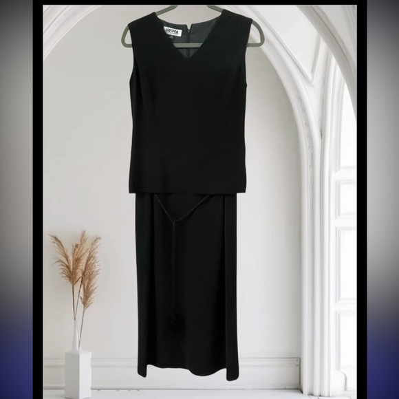 Kasper Classic Sleeveless Black Dress - Picture 10 of 10